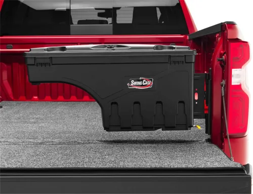 Vista 6 de UnderCover SwingCase SC400P Caja de almacenamiento para caja de camioneta Compatible con Toyota Tundra 2007 - 2021 lado del pasajero, color negro