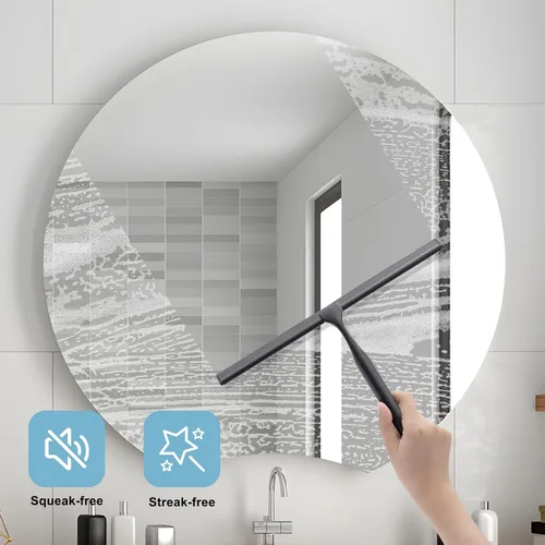 Vista 4 de LUXEAR Escobilla de ducha, escobilla de 12 pulgadas para puerta de cristal de ducha, escobilla de acero inoxidable multiusos para baño, puertas