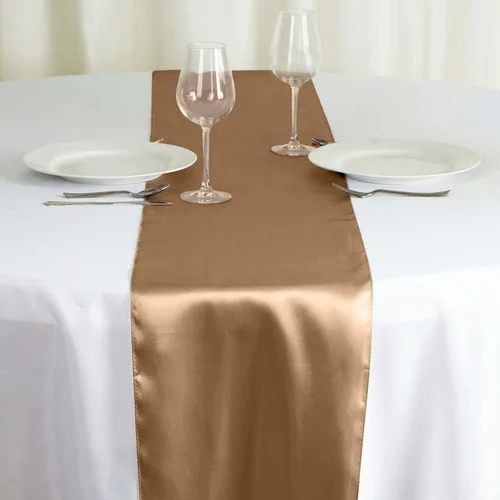 Vista 10 de Efavormart - Camino de mesa de satén de alta calidad para bodas, fiesta de cumpleaños, decoración rectangular y redonda, 12 x 108 pulgadas