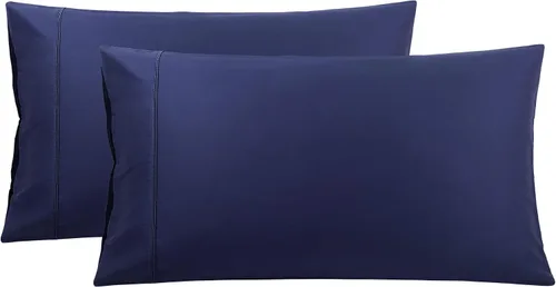 Vista 10 de PiccoCasa Isabelline - Juego de 2 fundas de almohada de tamaño Queen, súper suaves con cierre de cremallera, fundas de almohada 100% algodón