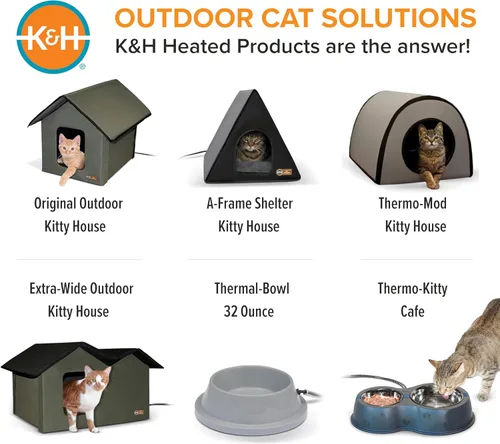 Vista 10 de K&H Manufacturing refugio termo para gatos, Gris