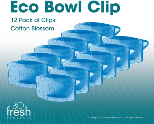 Vista 2 de Fresh Products FRS EBC72 CBLBX Eco-Fresh - Pinza para tazón, flor de algodón, color azul (paquete de 12)