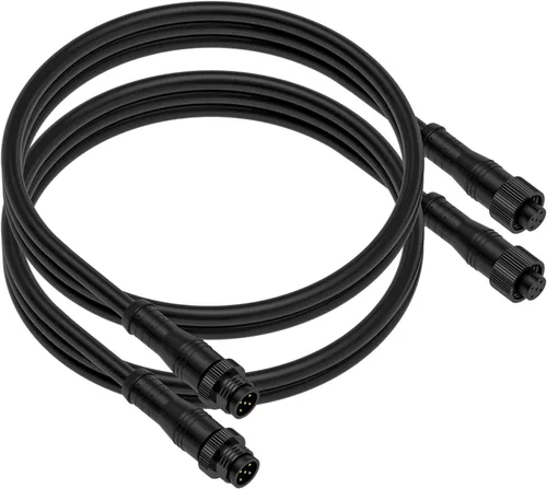 Vista 13 de BTF-LIGHTING Conector eléctrico de tuerca metálica de 2 pines, 18 AWG IP68, conector hembra macho de 7.87 pulgadas/7.9 in, cable de extensión