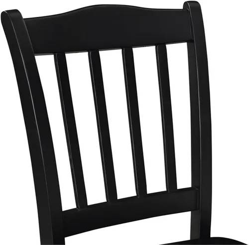 Vista 8 de Boraam Shaker - Juego de 2 sillas auxiliares para comedor, acabado negro