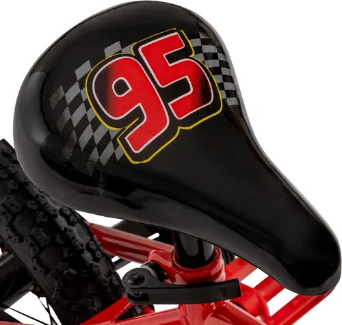 Vista 6 de Huffy Disney and Marvel 12/16 Inch Boys Bikes, Multiple Color Options Rojo Rayo McQueen