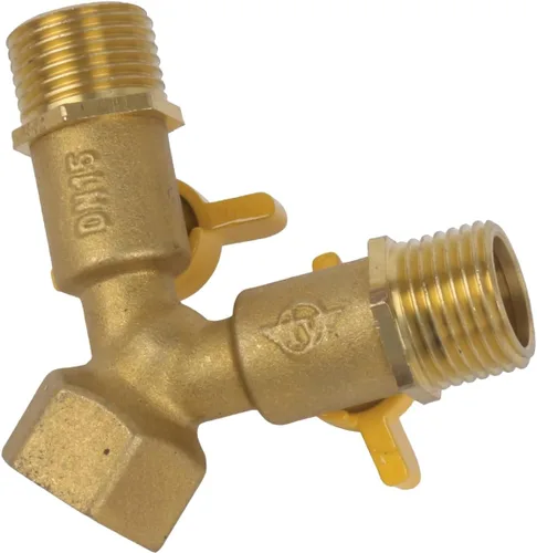 Vista 4 de 1/2" válvula de bola masculina Y de BSPP, válvula de gas de un solo puerto de la manija de acero 601