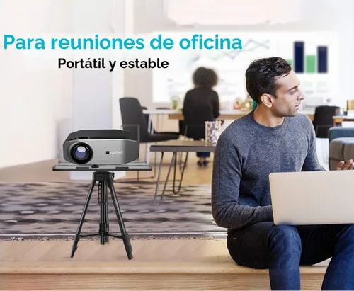 Vista 2 de Vamvo Soporte para proyector, soporte ajustable portátil para proyector, soportes de trípode de aluminio, soporte de piso, soportes para laptop