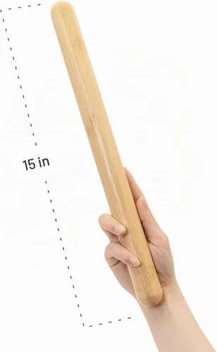 Vista 2 de Varilla de masaje de bambú - Rodillo para moldear el cuerpo, herramienta de masaje Guasha para relajar los músculos