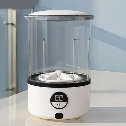 Vista 3 de Mini lavadora para ropa interior, calcetines, ropa de bebé, 2000 mAh recargable inalámbrica inteligente taza lavadora 1.2 L carga USB para el hogar