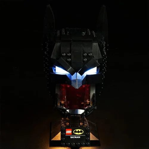 Vista 4 de Kit de iluminación LED solamente – Juego de luces diseñado para Lego Batman Cowl 76182 juego de bloques de construcción – El modelo no está incluido