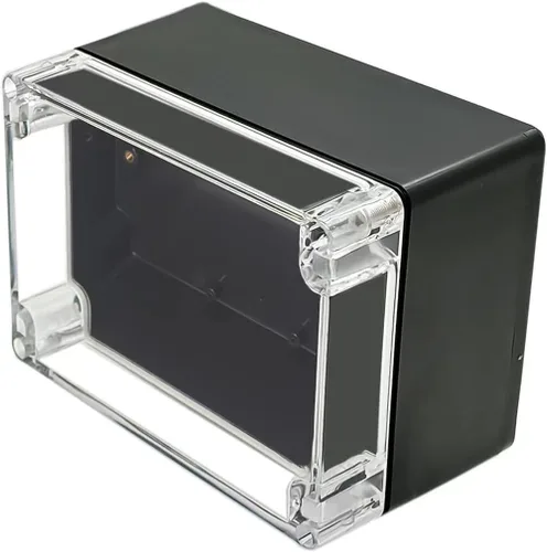 Vista 28 de Caja de proyecto IP65 Caja de conexiones impermeable ABS cajas eléctricas negras para bricolaje, Estuche electrónico para proyectos de energía, Caja