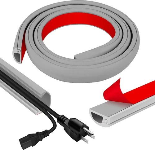 Vista 9 de Cubierta de pared para cable, 39 pulgadas, autoadhesivas, para cables en la pared, cable de extensión para piso, TV montada, cavidad del hogar