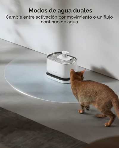 Vista 7 de PETLIBRO Fuente de agua inalámbrica para gatos, fuente de agua inalámbrica recargable para mascotas, dispensador de agua para gatos de 2.5 L/84