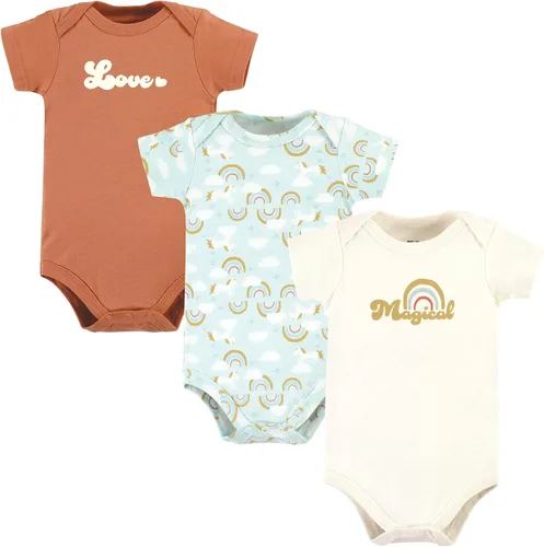 Vista 489 de Hudson Baby baby-girls Cotton Bodysuits 3-pack