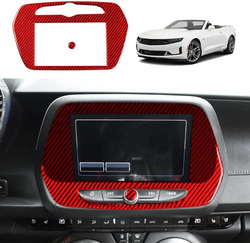 Vista 28 de Calcomanía de fibra de carbono para perilla de ventilación de aire acondicionado, cubierta interior para Chevrolet Camaro 2016 2017 2018 2019 2020