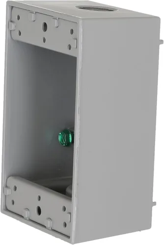 Vista 3 de Hubbell-Bell 5320-0 Caja resistente a la intemperie de una sola salida de 3 1/2 pulgadas, gris