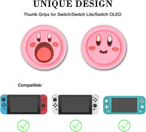 Vista 23 de PERFECTSIGHT Juego de 4 fundas para palanca de mando para Switch Lite/OLED, para Nintendo Switch, para Switch Lite/OLED, cubierta de botón analógica