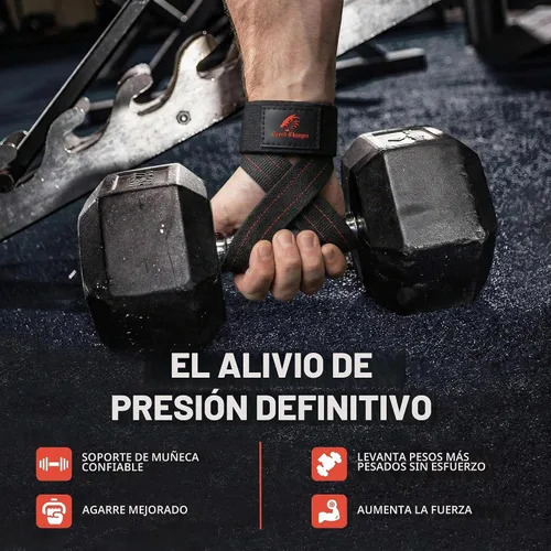 Vista 6 de Figura 8 Correa de elevación acolchada correas de levantamiento de peso muerto resistentes Correas de levantamiento de pesas Strongman Axle Bar