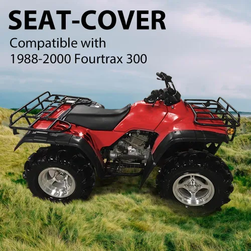 Vista 2 de G-PLUS Funda de asiento compatible con Honda Fourtrax 300 1988-2000, funda de asiento negra