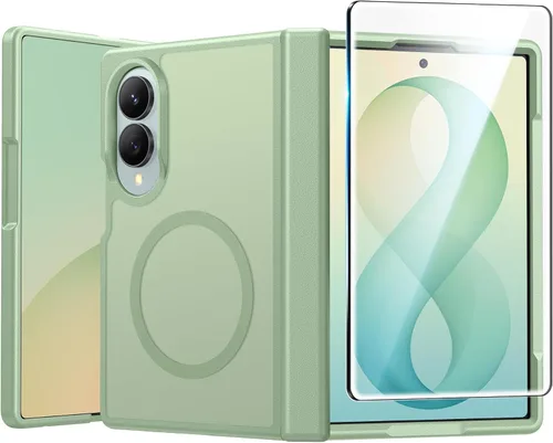Vista 207 de FNTCASE Funda para iPhone 17 Pro: Fundas delgadas translúcidas de color azul claro compatibles con MagSafe, protección completa de la cámara