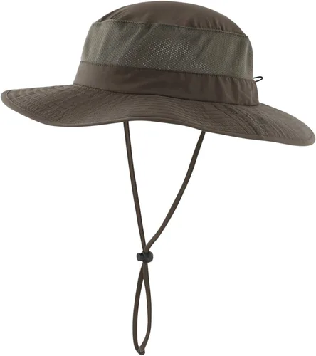 Vista 2 de Home Prefer Sombrero de sol UPF50+ de malla para exteriores, de ala ancha, con solapa para el cuello, sombrero de pesca para hombres y mujeres Verde