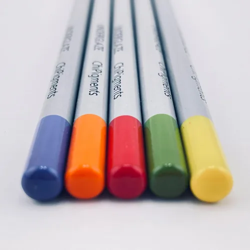 Vista 9 de ChiPigments® Brights - Paquete de 5 lápices para cerámica Colores vibrantes • Líneas finas y sombreado • Bisqueware • Greenware • Vidrio fundido