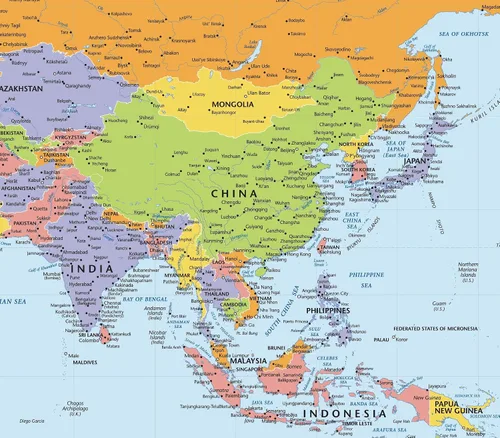 Vista 4 de Mapa del mundo, despegar y pegar, autoadhesivo, extraíble, reposicionable, clásico mapa de pared grande (36 x 24 pulgadas)