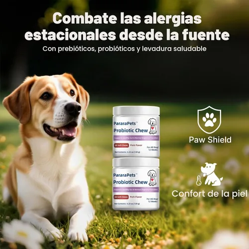 Vista 2 de Probióticos para perros, probióticos para la salud intestinal del perro, la salud gastrointestinal promueve la digestión y la absorción