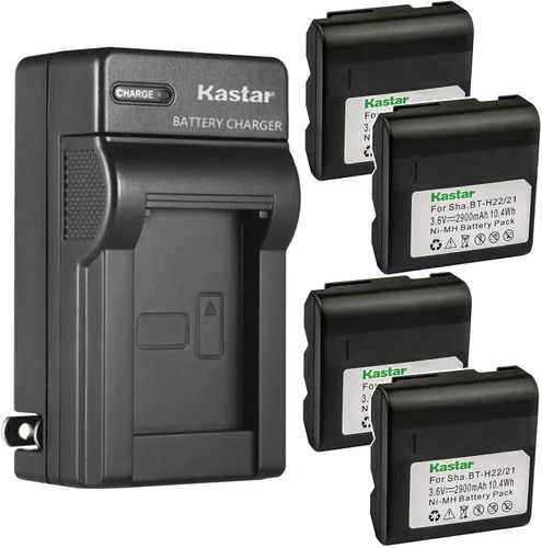 Vista 7 de Kastar Cargador de batería de pared de CA compatible con Sharp VL-E600U, VL-E610, VL-E610H, VL-E610S, VL-E610U, VL-E620, VL-E620S, VL-E620U