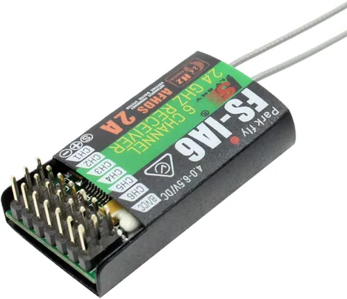 Vista 6 de Fly Sky FS-iA6 2.4G 6 canales Receptor de control remoto para FS i4 i6 i10 GT2E GT2F GT2G transmisor con doble antena