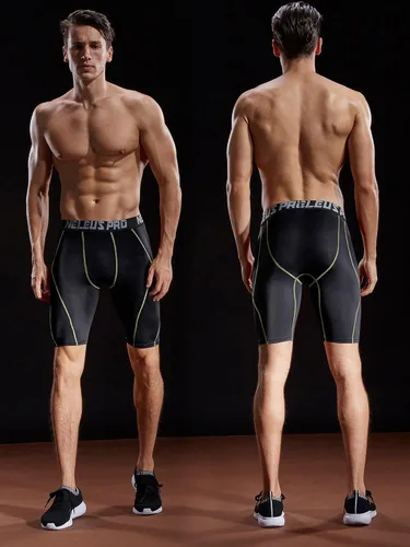 Vista 4 de NELEUS Paquete de 3 pantalones cortos de compresión para hombre