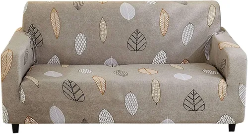 Vista 22 de MBROS Funda estampada para sofá, funda de sofá de tela elástica elástica, 1 pieza, antideslizante, universal, de elastano, protector de muebles