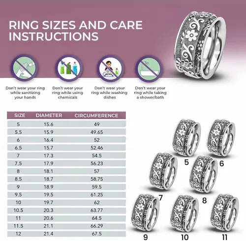 Vista 5 de Shop LC 925 Sterling Silver Spinner Ring Jewelry Gifts for Women Gifts for Women