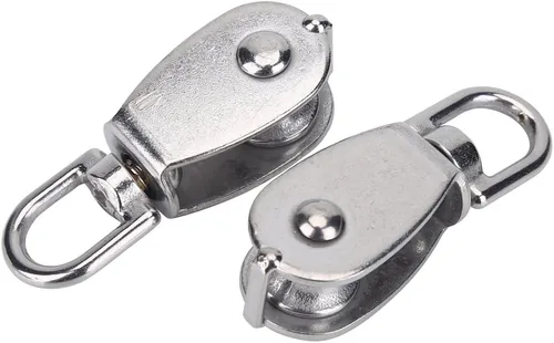 Vista 5 de Dioche Kit de carro de anclaje, sistema de carro de anclaje estable para kayak, canoa, con almohadilla de polea, juego de ganchos de ojo, accesorios