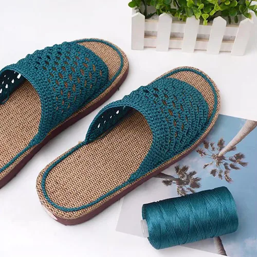 Vista 9 de 3 rollos de cuerda de macramé de 0.059 pulgadas, 3.53 oz/madeja de un solo hilo de cáñamo de color hielo, hilo de macramé para tejer, ganchillo