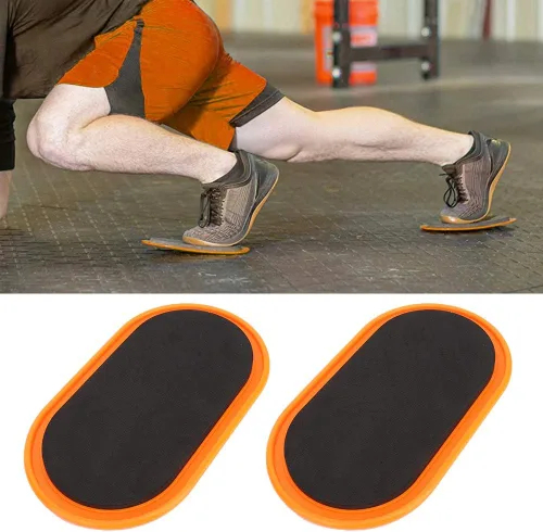 Vista 8 de Juego de 2 discos deslizantes de núcleo de ejercicio, diseño ovalado ergonómico, para yoga, pilates, entrenamiento de fitness en casa, entrenamiento
