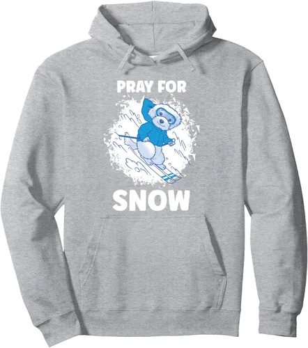 Vista 3 de Pray For Snows Dog Extreme Snow Ski Sudadera con capucha, Negro