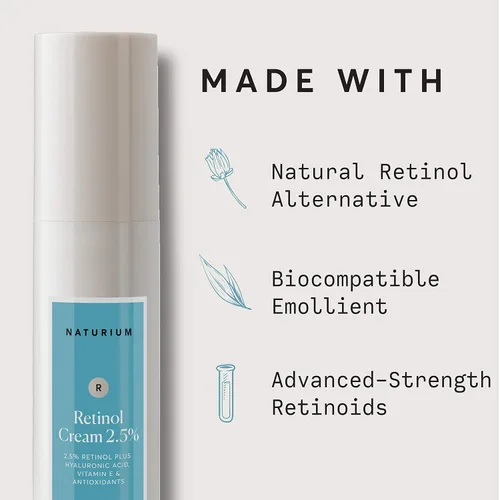 Vista 4 de Naturium Retinol Complex Crema Facial 2.5%, Crema Facial Hidratante Anti-Envejecimiento, 1.7 oz