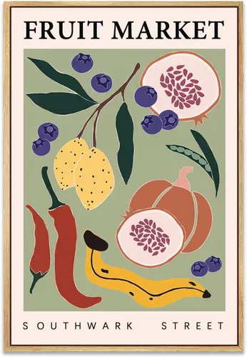 Vista 25 de Zzuyi Lienzo enmarcado para mercado de flores, arte de pared, póster botánico de flores silvestres rosas, impresiones de imágenes, ilustraciones