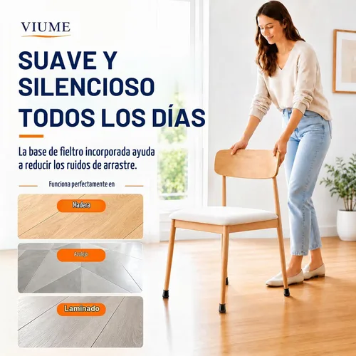 Vista 3 de 24 Piezas Protectores de Piso para Patas de Silla para Pisos de Madera Dura Cubiertas de Silicona para Proteger Pisos de Baldosas de Madera