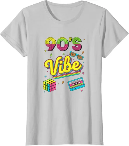 Vista 19 de 90s Nostalgia Retro Apparel - 90'S Vibe Retro T-Shirt Negro