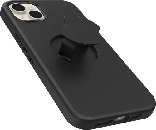 Vista 6 de OtterBox Funda OtterGrip Symmetry Series para iPhone 14 Plus (solamente) - NEGRO, agarre integrado, funda elegante, se ajusta a MagSafe, bordes