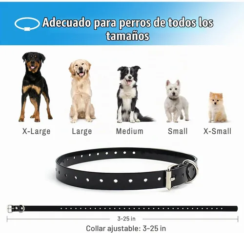 Vista 6 de Petrainer - Collar de perro 100% impermeable con control remoto para entrenamiento con pitido / Vibración / golpe eléctrico, collar electrónico