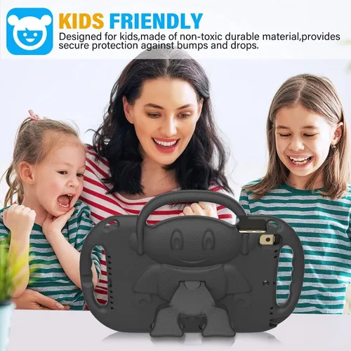 Vista 6 de SUPLIK Funda para niños para iPad de 9ª/8ª/7ª generación (10.2 pulgadas, 2021/2020/2019), Funda resistente a niños para iPad de 10.2" con asa