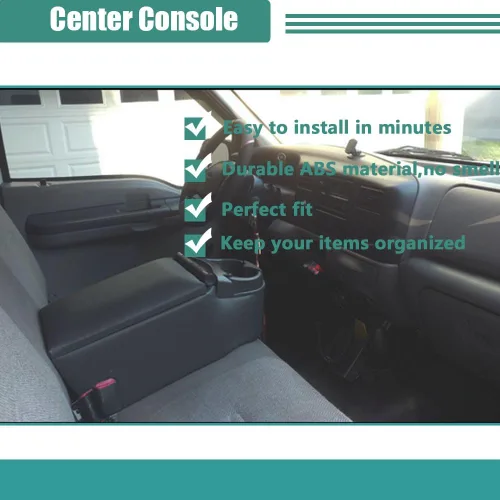 Vista 6 de Organizador y Almacenamiento Universal para Asiento/Banco de Camión, Consola Central para Contratistas, con Portavasos Ajustables, Tablero de Clips