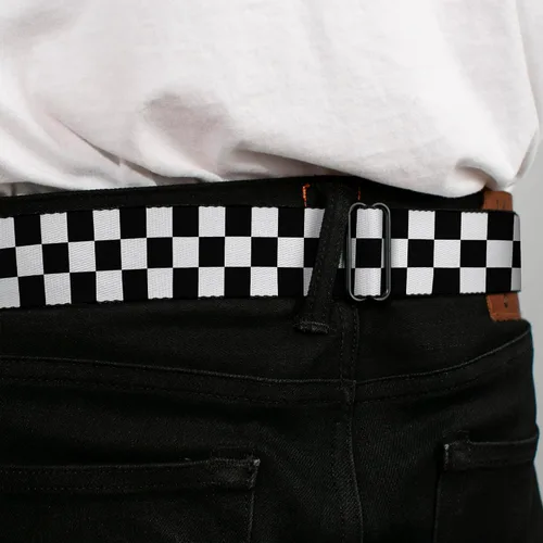 Vista 4 de Buckle-Down Cinturón de seguridad para hombre a cuadros Mpf-w20304