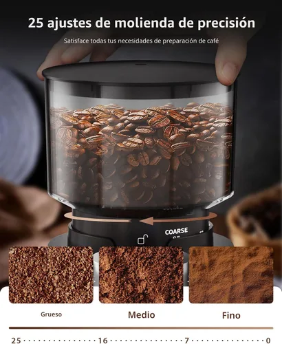 Vista 3 de Molinillo de café para una mejor extracción de sabor, rendimiento consistente Negro profundo