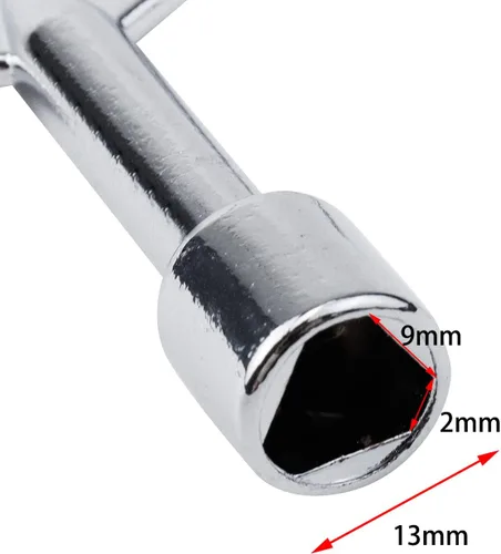 Vista 3 de Antrader Llave de llave triangular, llaves de bloqueo triangulares Matel, llaves universales para ascensor, puerta de ascensor de emergencia