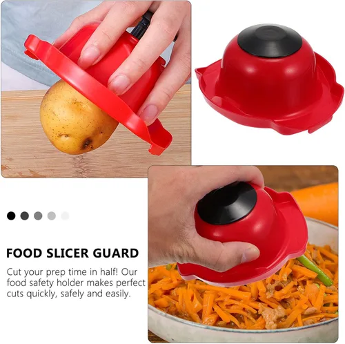Vista 4 de DOITOOL 2 piezas de soporte de herramientas de cocina para rallar queso alimentos rebanador de seguridad titular protector de mano fácil de limpiar