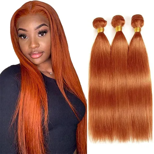 Vista 65 de Color 30 paquetes de cabello humano marrón onda del cuerpo paquetes 8 10 12 pulgadas brasileño virgen Remy extensiones de cabello humano doble trama